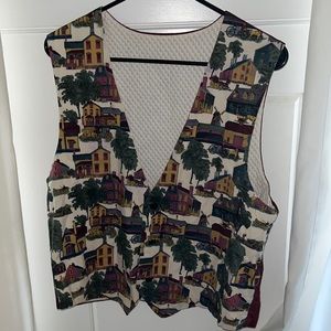 Windmill Horse and Buggy handmade women’s vest size M